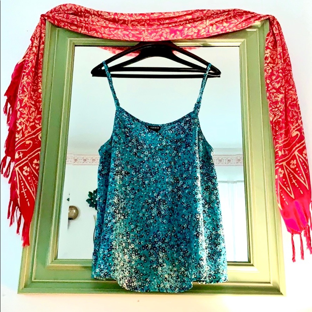 Floral Print A-Line Tank Top